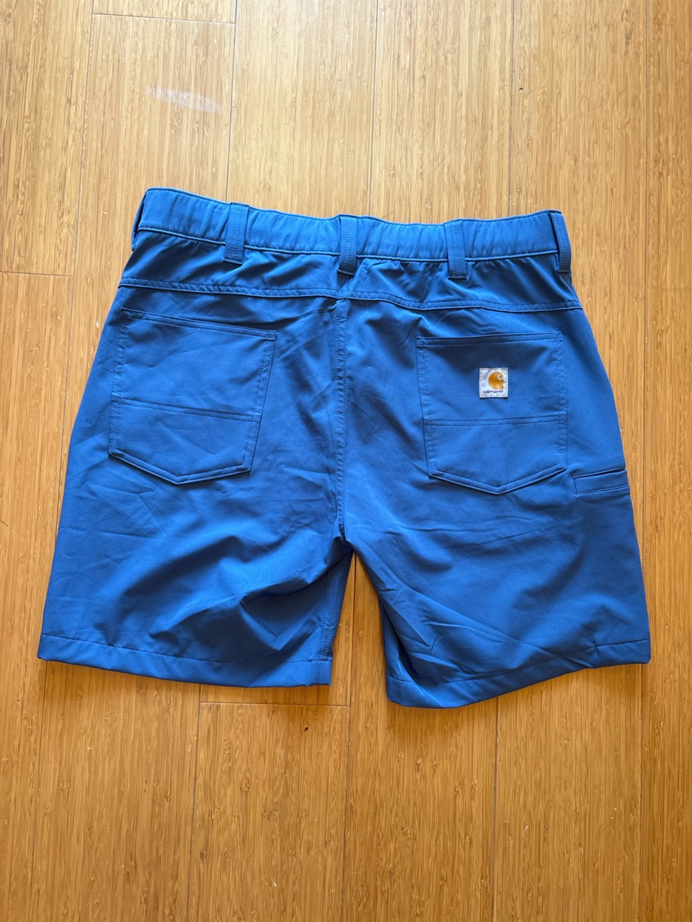 Carhartt Men’s Relaxed Fit Blue Chino Shorts 8" Inseam Stretch Performance Large